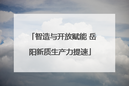 智造与开放赋能 岳阳新质生产力提速