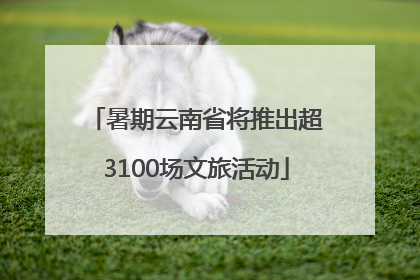 暑期云南省将推出超3100场文旅活动