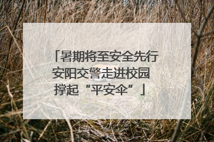 暑期将至安全先行 安阳交警走进校园撑起“平安伞”