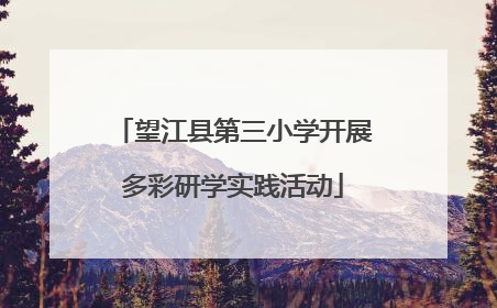 望江县第三小学开展多彩研学实践活动