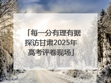 每一分有理有据 探访甘肃2025年高考评卷现场