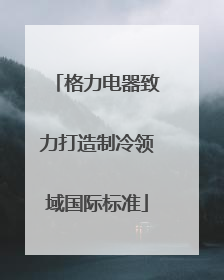 格力电器致力打造制冷领域国际标准