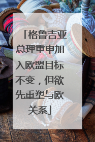 格鲁吉亚总理重申加入欧盟目标不变，但欲先重塑与欧关系
