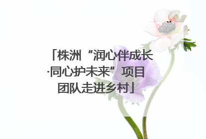 株洲“润心伴成长·同心护未来”项目团队走进乡村