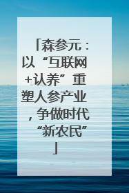 森参元：以“互联网+认养”重塑人参产业，争做时代“新农民”