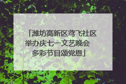 潍坊高新区鸢飞社区举办庆七一文艺晚会 多彩节目颂党恩