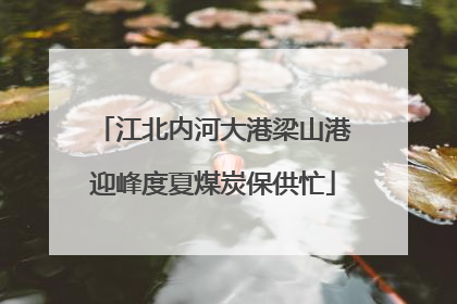 江北内河大港梁山港迎峰度夏煤炭保供忙