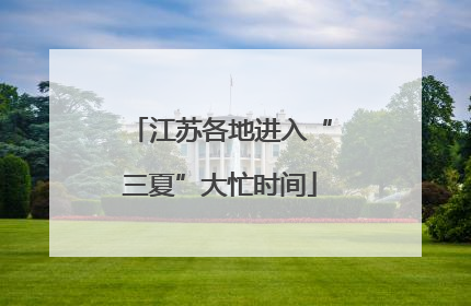 江苏各地进入“三夏”大忙时间