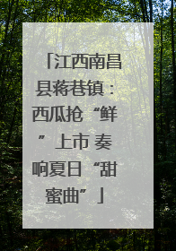 江西南昌县蒋巷镇：西瓜抢“鲜”上市 奏响夏日“甜蜜曲”