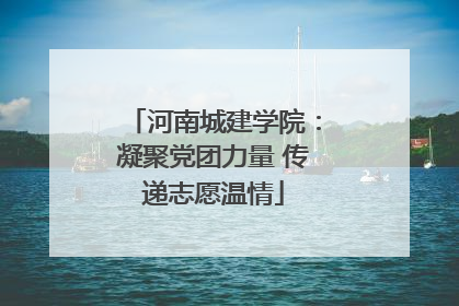 河南城建学院：凝聚党团力量 传递志愿温情