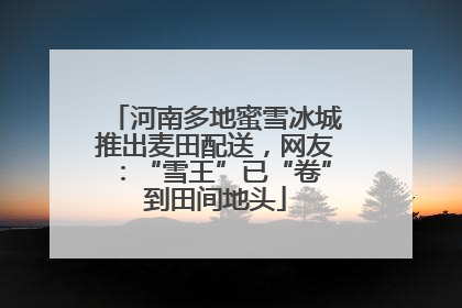 河南多地蜜雪冰城推出麦田配送，网友：“雪王”已“卷”到田间地头