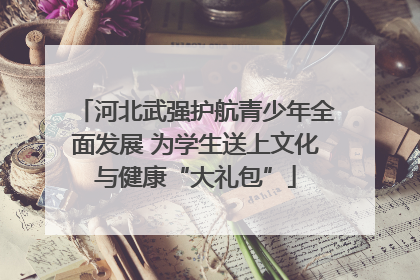 河北武强护航青少年全面发展 为学生送上文化与健康“大礼包”