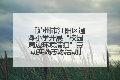 泸州市江阳区通滩小学开展“校园周边环境清扫”劳动实践志愿活动