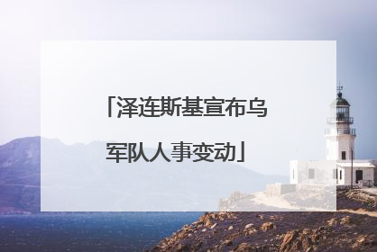 泽连斯基宣布乌军队人事变动