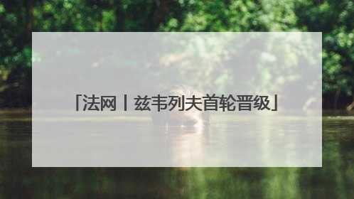 法网丨兹韦列夫首轮晋级
