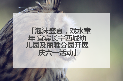 泡沫盛夏，戏水童年 宜宾长宁西城幼儿园及丽雅分园开展庆六一活动