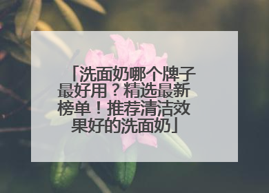 洗面奶哪个牌子最好用？精选最新榜单！推荐清洁效果好的洗面奶