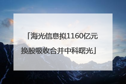 海光信息拟1160亿元换股吸收合并中科曙光
