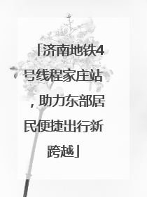 济南地铁4号线程家庄站，助力东部居民便捷出行新跨越