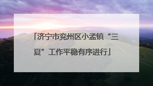 济宁市兖州区小孟镇“三夏”工作平稳有序进行