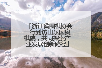 浙江省围棋协会一行到访山东国奥棋院，共同探索产业发展创新路径
