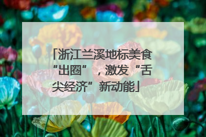 浙江兰溪地标美食“出圈”，激发“舌尖经济”新动能