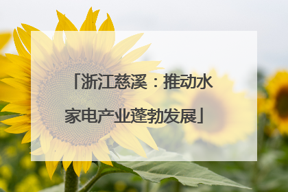 浙江慈溪：推动水家电产业蓬勃发展