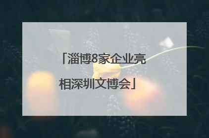 淄博8家企业亮相深圳文博会