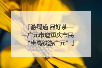 游蜀道·品好茶——广元市邀重庆市民“坐高铁游广元”