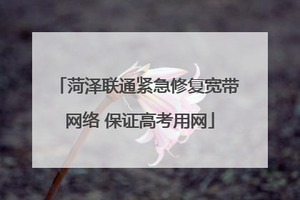 菏泽联通紧急修复宽带网络 保证高考用网