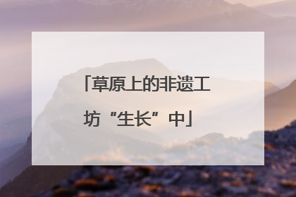 草原上的非遗工坊“生长”中