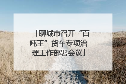 聊城市召开“百吨王”货车专项治理工作部署会议