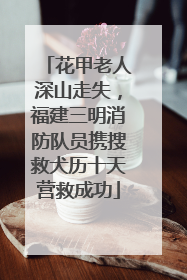 花甲老人深山走失，福建三明消防队员携搜救犬历十天营救成功