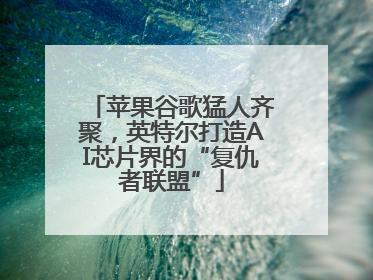 苹果谷歌猛人齐聚，英特尔打造AI芯片界的“复仇者联盟”