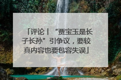 评论丨“贾宝玉是长子长孙”引争议，要较真内容也要包容失误