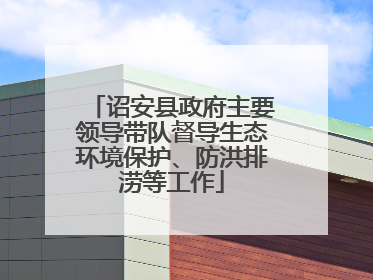 诏安县政府主要领导带队督导生态环境保护、防洪排涝等工作