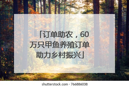 订单助农，60万只甲鱼养殖订单助力乡村振兴