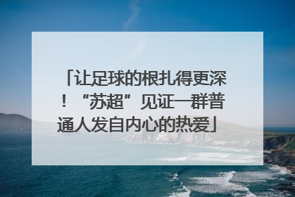 让足球的根扎得更深！“苏超”见证一群普通人发自内心的热爱
