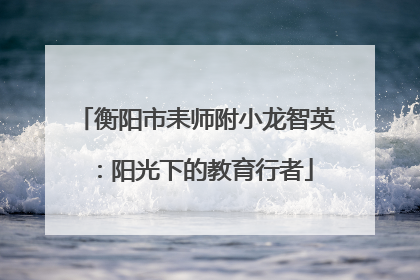 衡阳市耒师附小龙智英：阳光下的教育行者