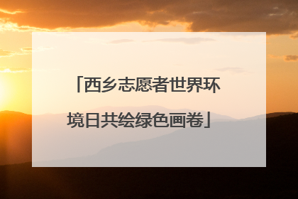 西乡志愿者世界环境日共绘绿色画卷
