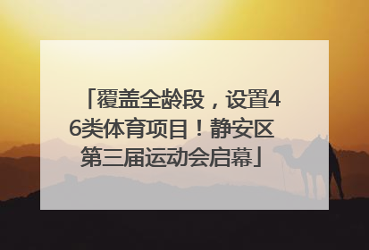覆盖全龄段，设置46类体育项目！静安区第三届运动会启幕