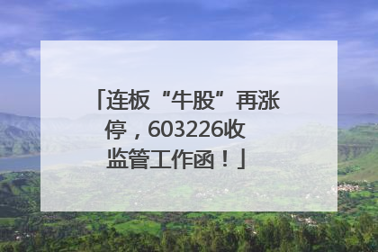 连板“牛股”再涨停，603226收监管工作函！