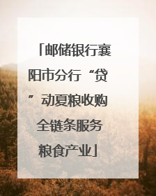 邮储银行襄阳市分行“贷”动夏粮收购 全链条服务粮食产业
