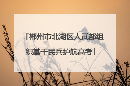 郴州市北湖区人武部组织基干民兵护航高考