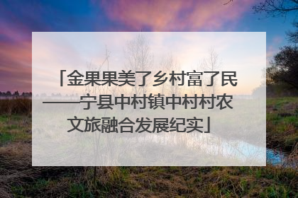 金果果美了乡村富了民——宁县中村镇中村村农文旅融合发展纪实