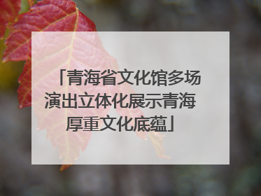 青海省文化馆多场演出立体化展示青海厚重文化底蕴