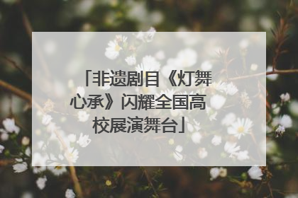 非遗剧目《灯舞心承》闪耀全国高校展演舞台
