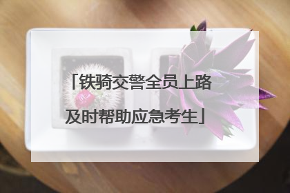 铁骑交警全员上路 及时帮助应急考生