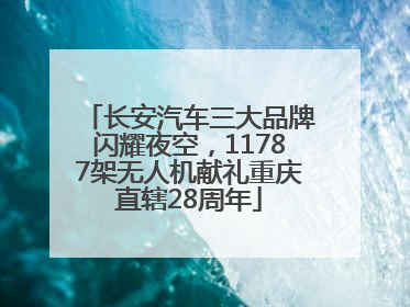 长安汽车三大品牌闪耀夜空，11787架无人机献礼重庆直辖28周年