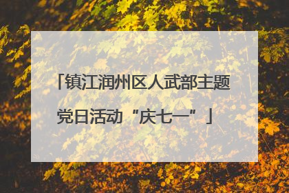 镇江润州区人武部主题党日活动“庆七一”